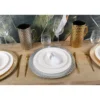 Dessous d'assiette en relief argent - lot de 6