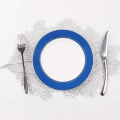 Dessous d'assiette feuille argentée - lot de 6