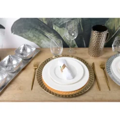 Dessous d'assiette à relief doré - lot de 6