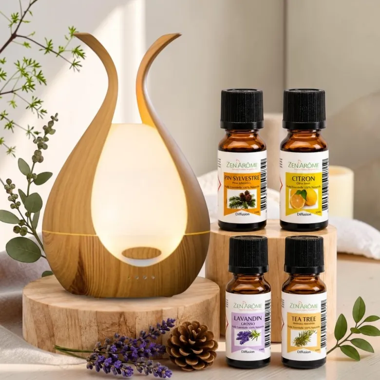 Diffuseur medusa + 4 he citron arbre à thé lavandin pin