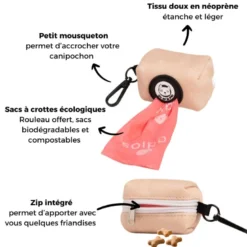 Distributeur de sacs à crottes (rouleau inclus) - beige tropical