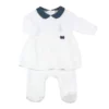Dors-bien robe col claudine #4f6887 6 mo