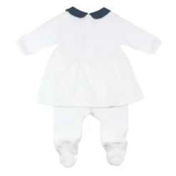 Dors-bien robe col claudine #4f6887 6 mo