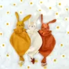 Doudou attache-tétine lapin terracota