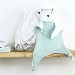 Doudou lange ours brun sauge