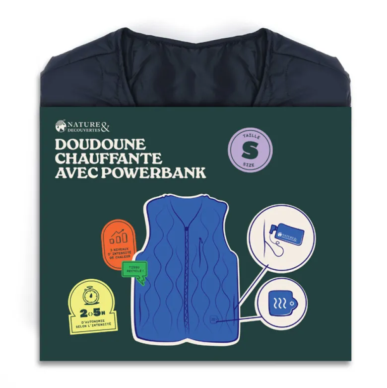Doudoune chauffante textile recyclé 6000 mAh S
