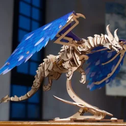 Dragon tempête puzzle 3d bois