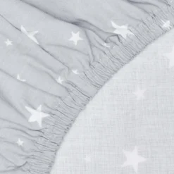 Drap-housse coton stella - 60x120 gris