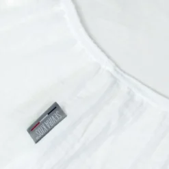 Drap housse gaze de coton uni blanc