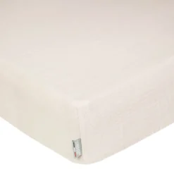 Drap housse gaze de coton uni beige