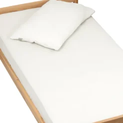 Drap housse gaze de coton uni écru