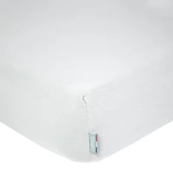Drap housse gaze de coton uni gris
