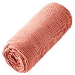 Drap housse gaze de coton uni - 60x120