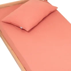 Drap housse gaze de coton uni - 60x120