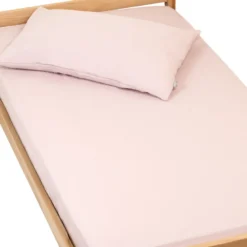 Drap housse gaze de coton uni - 60x120