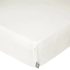 Drap housse gaze de coton uni - 60x120