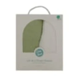 Drap housse 60x120 cm - lot de 2 - blanc &nbsp; tilleul en gaze de coton