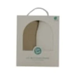 Drap housse 60x120 cm - lot de 2 - blanc &nbsp; moka en gaze de coton
