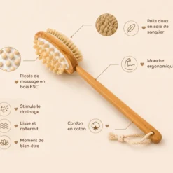 Dualsense brosse de bain à double usage