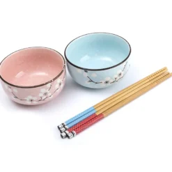 Duo de bols à riz japonais