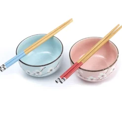 Duo de bols à riz japonais
