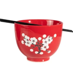 Duo de grand bols – rouge et noir