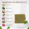 Duo savon bio olive & laurier + support magnétique fabriqué en france