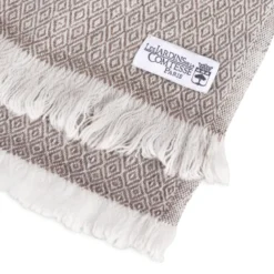 Echarpe cachemire et laine marron