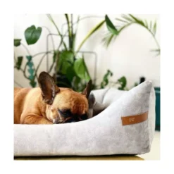Ecow, panier chien velours gris clair l