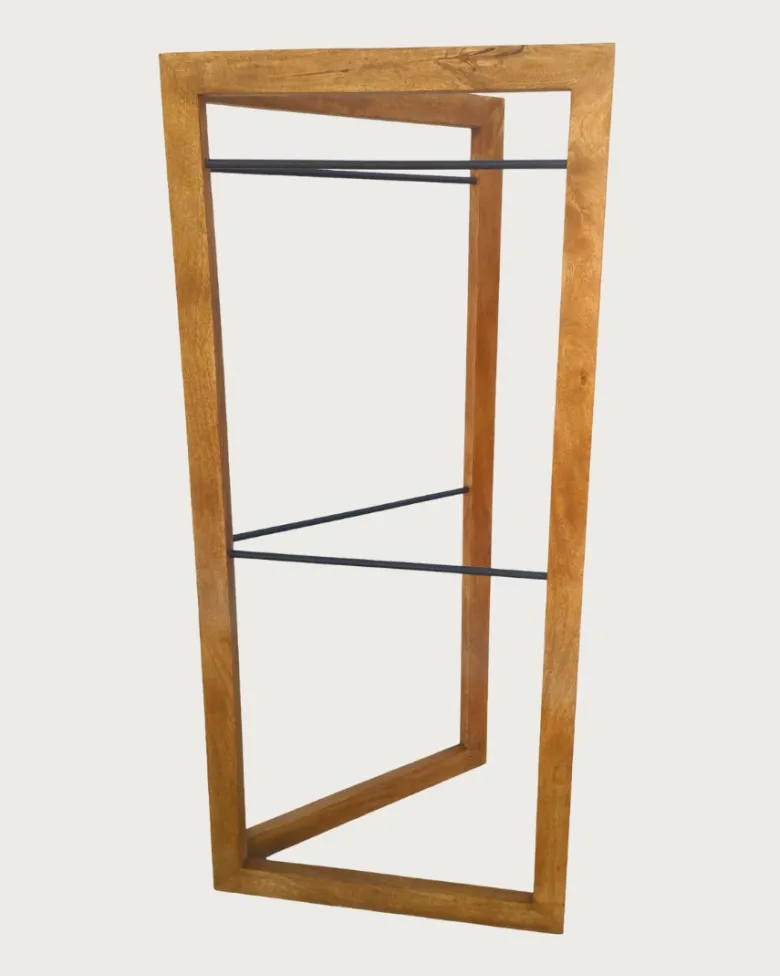 Elevéa - porte serviette pliable en bois massif de manguier