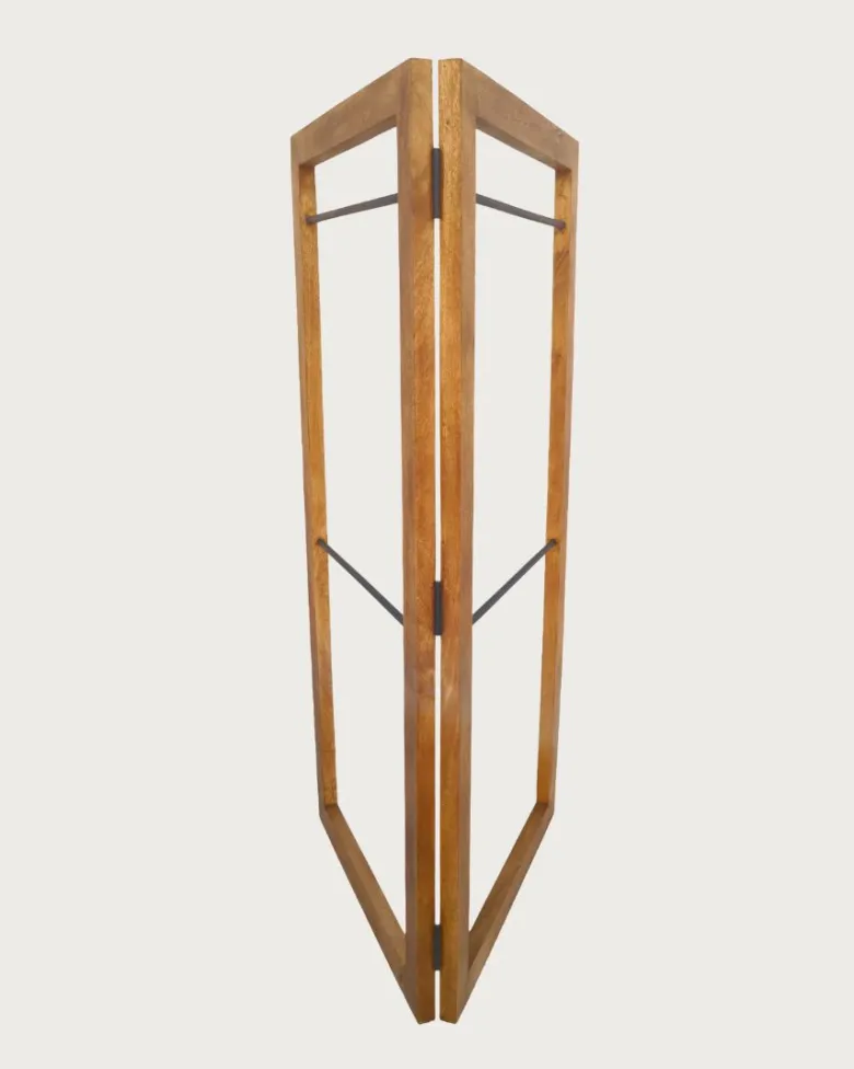 Elevéa - porte serviette pliable en bois massif de manguier