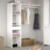 Elysee dressing blanc 3 étagères 1 tiroir penderie 138 x 40 x 180 cm