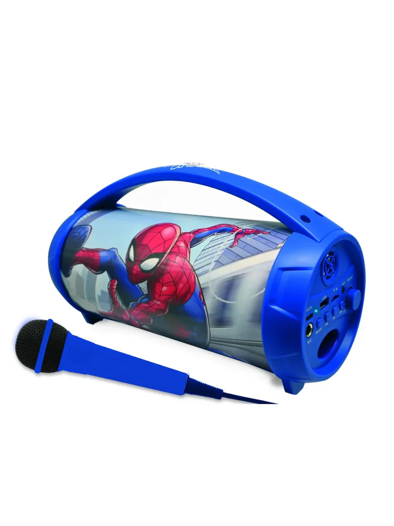 Enceinte bluetooth lumineuse avec micro spider-man