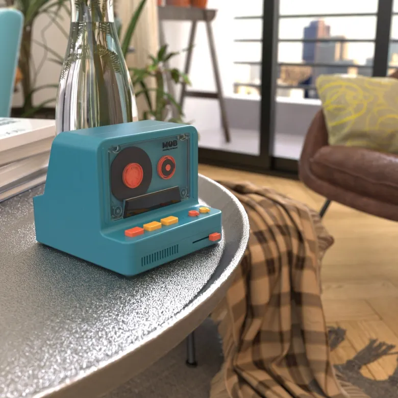 Enceinte bluetooth rétro rs-80 - 3 modes lumineux - mob