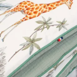 Ensemble couette oreiller enfant safari