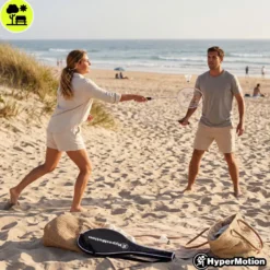 Ensemble de badminton hypermotion 2 raquettes acier avec housse rose