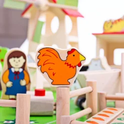 Ensemble de jeu de ferme en bois