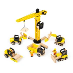 Ensemble de jeu de grue à tour en bois