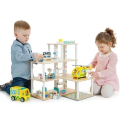 Ensemble de jeu d'hôpital en bois