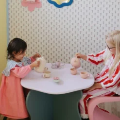 Ensemble de jeu thé en silicone blush (4 pièces)