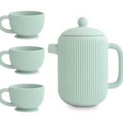 Ensemble de jeu thé en silicone cambridge blue (4 pièces)
