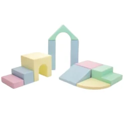 Ensemble grands blocs pastel clair