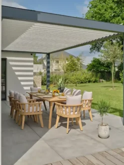 Ensemble repas de jardin liso 8 places - acacia