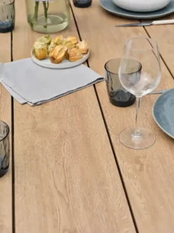 Ensemble repas de jardin 8 places - gris anthracite