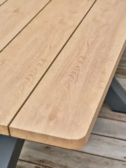 Ensemble repas de jardin 8 places - gris anthracite