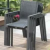 Ensemble repas de jardin 12 places en aluminium - gris anthracite