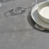 Ensemble repas jardin 6 places en céramique - gris anthracite