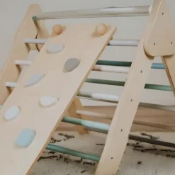 Ensemble triangle pikler et rampe nature Bois