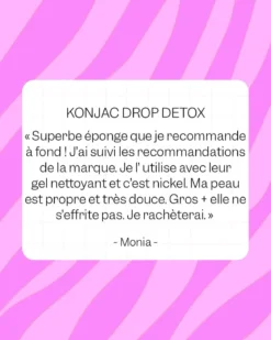 Eponge konjac purifiante visage - konjac drop detox