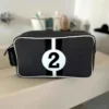 E2r trousse de toilette homme voyage rouge et noire rétro bobby